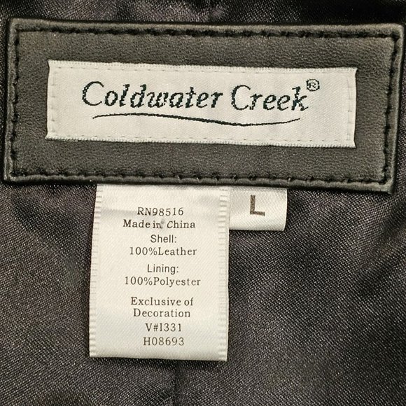 Y2k Black Leather Floral Embroidered Zipup Vest Large Biker Edgy Lined‎ - Picture 8 of 10